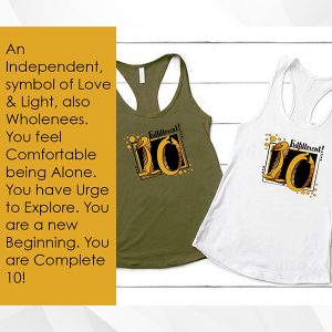 Women Racerback Tank: Numerology - The Power of Birth and Destiny Number 10