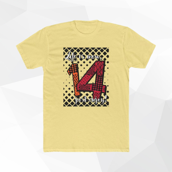 Men's Cotton Crew Tee, Divine Number 14