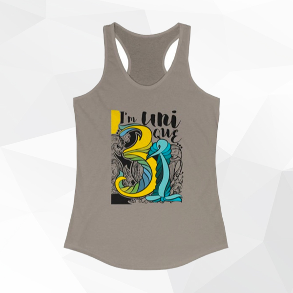 Women's Ideal Racerback Tank, Divine Number -31