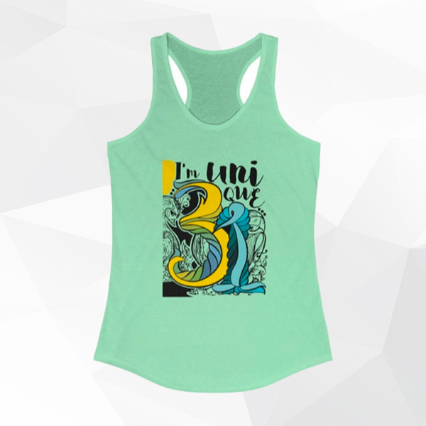 Women's Ideal Racerback Tank, Divine Number -31